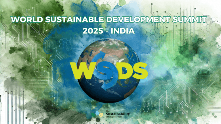 eaders mondiali e innovatori discutono strategie globali per lo sviluppo sostenibile durante il World Sustainable Development Summit 2025 a New Delhi.