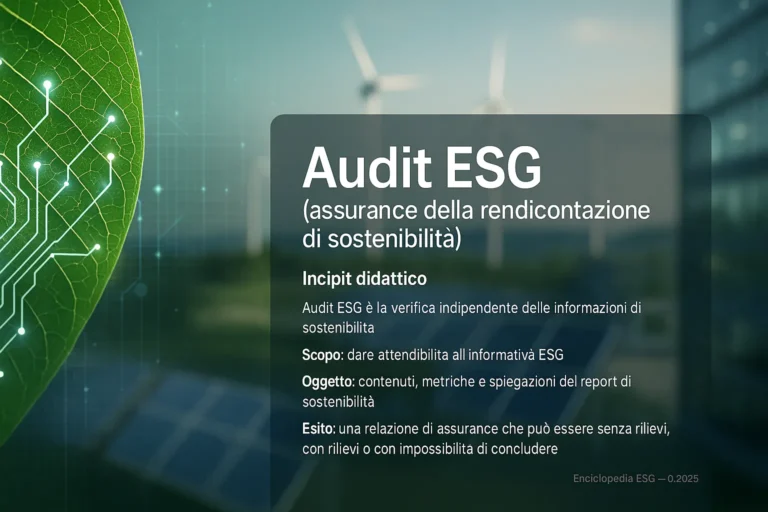 Audit esg: regole per la sostenibilità aziendale